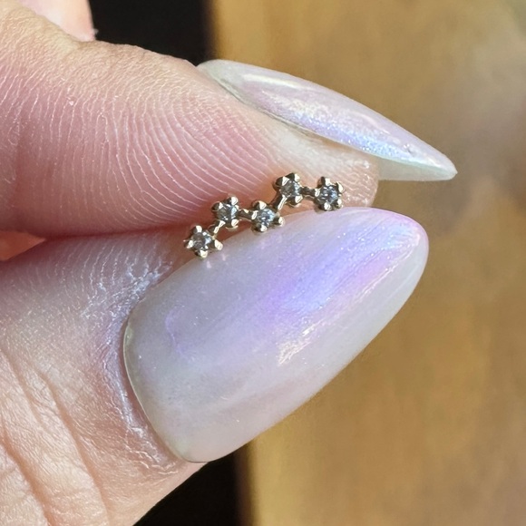 {tawapa} 14k threadless stardust end - Picture 3 of 4